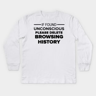 Please delete browsing history Kids Long Sleeve T-Shirt